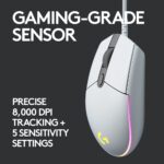 G203 LIGHTSYNC RGB 6 Button Gaming Mouse White - Slika 2