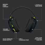 G435 Lightspeed Wireless Gaming Headset Black & Neon Yellow - Slika 4