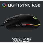 G203 LIGHTSYNC RGB 6 Button Gaming Mouse Black - Slika 5