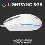 G203 LIGHTSYNC RGB 6 Button Gaming Mouse White - Slika 4
